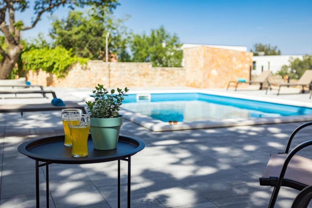 Cesare Apartment, With Swimming Pool And Sea View Ližnjan Kültér fotó